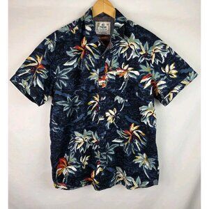 MBX Premium Goods Mens Hawaiian Paradise Shirt Size Large Blue Short Sleeve Top